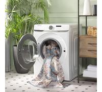 Safavieh Tappeto Distressed lavabile in lavatrice e antiscivolo - Ideale per aree ad alto traffico - Arizona Collection, pelo corto, verde e beige, 120 x 180 cm