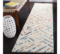 Safavieh Tappeto Distressed per soggiorno, sala da pranzo, camera da letto, Madison Collection, pelo corto, grigio e oro, 69 x 213 cm
