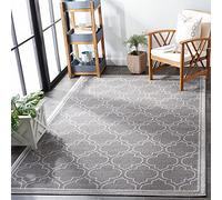 SAFAVIEH Tappeto Geometrico per Soggiorno, Sala da pranzo, Camera da letto - Amherst Collection, A Pelo Corto, Grigio e grigio chiaro, 122 X 183 cm