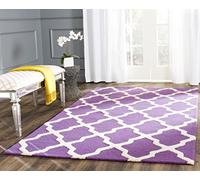 SAFAVIEH Tappeto Geometrico per Soggiorno, Sala da pranzo, Camera da letto - Cambridge Collection, A Pelo Corto, Viola e avorio, 152 X 244 cm