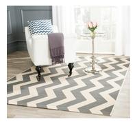 SAFAVIEH Tappeto Geometrico per Soggiorno, Sala da pranzo, Camera da letto - Courtyard Collection, A Pelo Corto, Grigio e beige, 122 X 170 cm