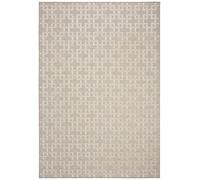 SAFAVIEH Tappeto Geometrico per Soggiorno, Sala da pranzo, Camera da letto - Lana Collection, A Pelo Corto, Crema e Beige, 122 X 183 cm