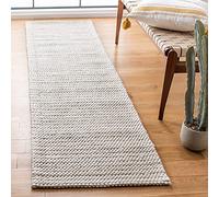 Safavieh Tappeto in fibra naturale, soggiorno, sala da pranzo, camera da letto, collezione Marabella, tappeto a pelo corto, avorio, 80 x 180 cm