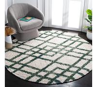 Safavieh Tappeto marocchino Zottel per soggiorno, sala da pranzo, camera da letto - Berber Shag Collection, pelo corto, avorio, 91 x 91 cm