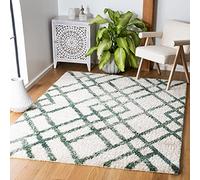 Safavieh Tappeto marocchino Zottel per soggiorno, sala da pranzo, camera da letto - Berber Shag Collection, pelo corto, avorio, 122 x 183 cm