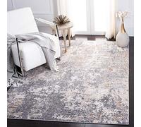 Safavieh Tappeto moderno per soggiorno, sala da pranzo, camera da letto, collezione Aston, a pelo corto, 160 x 231 cm, grigio chiaro e grigio