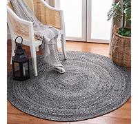 Safavieh Tappeto moderno per soggiorno, sala da pranzo, camera da letto, collezione intrecciata, a pelo corto, grigio, 122 x 122 cm