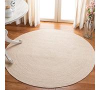 Safavieh Tappeto moderno per soggiorno, sala da pranzo, camera da letto, collezione intrecciata, a pelo corto, 91 x 91 cm, beige