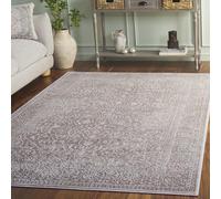 Safavieh Tappeto moderno per soggiorno, sala da pranzo, camera da letto, collezione Reflection, a pelo corto, 90 x 90 cm, beige e crema