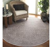 Safavieh Tappeto moderno per soggiorno, sala da pranzo, camera da letto, collezione Reflection, a pelo corto, 90 x 90 cm, beige e crema