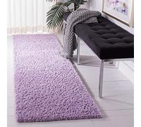 Safavieh Tappeto runner della collezione August Shag, 7,6 x 15,2 cm, colore lilla, design solido, non perde pelo e facile da pulire, spessore 3 cm, ideale per aree ad alto traffico in soggiorno,