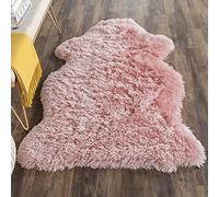 SAFAVIEH Tappeto Shag per Soggiorno, Sala da pranzo, Camera da letto - Artic Shag Collection, A Pelo Lungo, Rosa, 91 X 152 cm