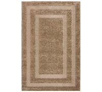 SAFAVIEH Tappeto Shag per Soggiorno, Sala da pranzo, Camera da letto - Florida Shag Collection, A Pelo Lungo, Beige e Beige, 183 X 274 cm