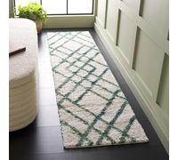 Safavieh Tappeto shaggy, stile marocchino, per soggiorno, sala da pranzo, camera da letto, collezione Berber Shag, a pelo corto, 76 x 183 cm, colore: avorio