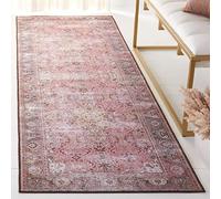 Safavieh Tappeto tradizionale lavabile in lavatrice e antiscivolo, ideale per aree ad alto traffico - Tucson Collection, pelo corto, beige e grigio, 120 x 120 cm