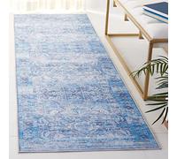 Safavieh Tappeto Tradizionale Ottimale per Zone ad Alto Traffico, Lavabile in Lavatrice e Antiscivolo, Collezione Tucson, Pelo Corto Beige e Grigio, 120 x 120 cm