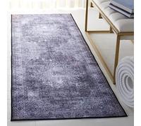 Safavieh Tappeto Tradizionale Ottimale per Zone ad Alto Traffico, Lavabile in Lavatrice e Antiscivolo, Collezione Tucson, Pelo Corto Beige e Grigio, 120 x 120 cm