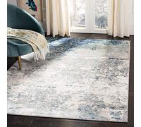 SAFAVIEH Tappeto Tradizionale per Soggiorno, Sala da pranzo, Camera da letto - Brentwood Collection, A Pelo Corto, Grigio chiaro e blu, 122 X 183 cm