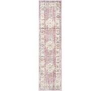 SAFAVIEH Tappeto Tradizionale per Soggiorno, Sala da pranzo, Camera da letto - Illusion Collection, A Pelo Corto, Rosa e crema, 69 X 244 cm