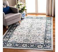 SAFAVIEH Tappeto Tradizionale per Soggiorno, Sala da pranzo, Camera da letto - Isabella Collection, A Pelo Corto, Crema e Blu Marino, 160 X 229 cm
