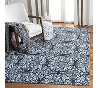 SAFAVIEH Tappeto Tradizionale per Soggiorno, Sala da pranzo, Camera da letto - Isabella Collection, A Pelo Corto, Blu Marino e Avorio, 160 X 231 cm
