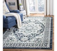 SAFAVIEH Tappeto Tradizionale per Soggiorno, Sala da pranzo, Camera da letto - Madison Collection, A Pelo Corto, Turchese e blu navy, 160 X 231 cm