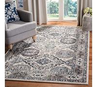 SAFAVIEH Tappeto Tradizionale per Soggiorno, Sala da pranzo, Camera da letto - Madison Collection, A Pelo Corto, Grigio chiaro e blu, 160 X 229 cm