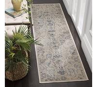 SAFAVIEH Tappeto Tradizionale per Soggiorno, Sala da pranzo, Camera da letto - Vintage Collection, A Pelo Corto, Pietra e Blu, 66 X 244 cm