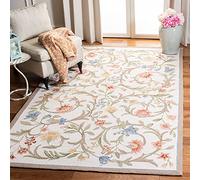 Safavieh Tappeto Tradizionale Salotto Sala da Pranzo Camera da Letto Collezione Chelsea Pelo Corto Avorio Multicolore 90x90cm