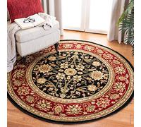 Safavieh Tappeto Tradizionale Soggiorno Sala da Pranzo Camera da Letto Collezione Lyndhurst Pelo Corto Nero Beige 122x122cm