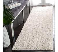 Safavieh Tappeto Zottelig per soggiorno, sala da pranzo, camera da letto - August Shag Collection, pelo corto, avorio, 76 x 183 cm