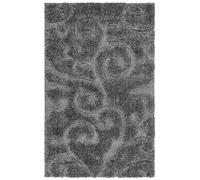 Safavieh Tappeto Zottelig per soggiorno, sala da pranzo, camera da letto, Florida Shag Collection, pelo alto, grigio, 61 x 91 cm