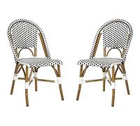 Safavieh Victoria Bistro - Sedia laterale, colore: Nero/Bianco