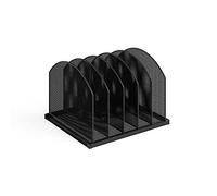 Safco Products Onyx 3215BLKD - Organizer da Scrivania, 5 Scomparti Verticali, Raccoglitore Lettere, Nero, per Casa, Ufficio o Classe