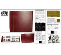 SAFE-1317-1-Postkartenalbum-Standard-Weinrot-Ringbinder-leer-Für-ca 300-Belege