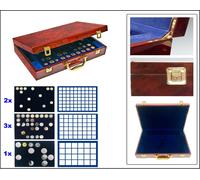 Legno valigetta monete Premium Radica Progettazione Look 1169 Mix Per 308 Fino