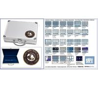 ALU valigetta monete DDR Per 72 Leuchtturm quadrum Capsule Numismatiche 50x50 MM