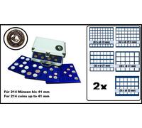 Safe 176 ALU Valigetta Monete Mixed 6 Tableaus Mixed 19 41 Mm Per 214 Monete