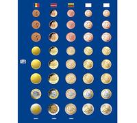 SAFE 1861 - Set di 5 Pagine illustrate a Colori per Serie Euro Complete (1 Cent - 2 Euro) - Compatibili con Album TOPset 7817 - Senza Capsule