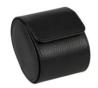 SAFE 253 Astuccio da viaggio per orologio in pelle vera Kroko | Custodia compatta con cuscino interno velluto | Porta orologi elegante con chiusura a pressione