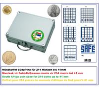 SAFE-318-MIX-Valigetta Monete-Sudafrica-3D-Placca-6-Tableaux-Per-214-Monete
