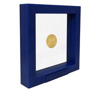 Safe 4501 Quadro per moente 3D Blu 13x13 cm | Cornice Trasparente Fronte Retro | Porta Monete da Collezione | Quadro per Maglia da Calcio