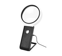 SAFE 4566 lente di ingrandimento 3,5 e 25 x con LED e UV | lente da 20 mm e 80 mm | altezza lavoro 130 mm | lente ingrandimento piegevole