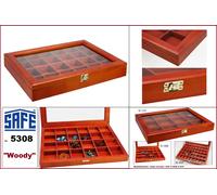 Safe 5308 Sammelvitrinen Legno Woody 24 scomparti 56x63x20mm Misure 395x305x47mm