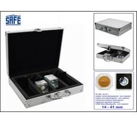 Valigetta Monete Square Per 100 Capsule Quadrate 50x50mm SAFE 548 + 4 Separatori
