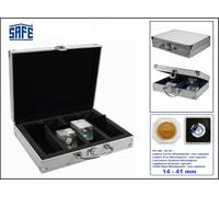 Valigetta Monete Square Per 100 Capsule Quadrate 50x50mm SAFE 548 + 4 Separatori