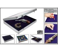 SAFE-5881-SP Sammelvitrine-ALU-BIG-Universal-schwarze-Einlage-Format-395x300x65