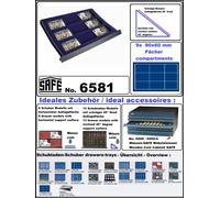 SAFE-6581-Möbelelement-Schubladen-9x-Fächer-90x60mm-Für coincards Moneycards