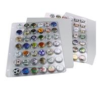 SAFE 7767 Ricariche per Capsule e Tappi Champagne | 2 Fogli Blister Trasparenti per 42 Pezzi | Compatibile con Album 7928 | Formato A4 con 4 Fori