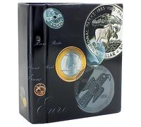 Safe 7817 Raccoglitore Monete Euro Universale | 5 Fogli Portamonete da Collezione Inclusi per Serie da 25 Euro da 1 Centesimo a 2 Euro | Senza Capsule | 250 x 230 x 80 mm
